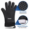 Ofenhandschuhe 2x Backhandschuhe Topfhandschuhe Schwarz Produktbild-Vorschau 2