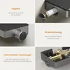 Collage of close-up images and diagrams illustrating features of a shower system. Podgląd zdjęcia produktu