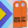 Ich will meine Ruhe oder Komm rein Türhänger in Orange Produktbild-Vorschau 2