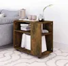 vidaXL Bijzettafel, gerookt eikenfineer, 70x35x60,5 cm, Productafbeelding-voorbeeld 3