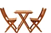 Balkonmöbel Set 3tlg Akazie Klapptisch 60 x 60 cm BLOOM Produktbild-Vorschau 2