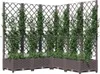 vidaXL květináč s mříží hnědý 120x120x121,5 cm PP Náhled obrázku produktu 7