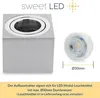 Sweet LED Aufbaustrahler Aufbauleuchte silber Deckenleuchte Produktbild-Vorschau 3