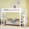 OKWISH Lit Mezzanine 140x200 cm, Lit Enfant avec Escalier, Voir les images du produit 6