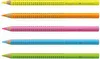 Five colored pencils are arranged horizontally against a white background. Anteprima dell’immagine prodotto