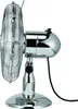 Eine Seitenansicht des Unold TISCHVENTILATOR CHROME, einem verchromten elektrischen Tischventilator  Produktbild-Vorschau