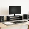 vidaXL Monitorständer Schwarz Eichen-Optik 54x22x15 cm Produktbild-Vorschau 2