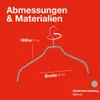 MAWA Kleiderbügel, 10er-Set, rutschfest, 36 cm, Silber, Produktbild-Vorschau 5