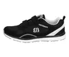 A black sneaker with white accents and branding is shown from the side against a white background. Produktbild-Vorschau