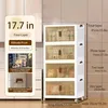 4 couches d'armoires de rangement pliables，Avec pneus, Voir les images du produit 2