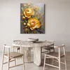 Leinwandbild Golden Pfingstrose Blume Glamour 80x120 Feeby Produktbild-Vorschau 2