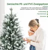 183 cm großer grün beflockter PE-Weihnachtsbaum mit Produktbild-Vorschau 2