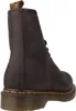 A side view of a brown leather boot. Voir les images du produit