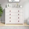 vidaXL Szafka boczna biała 100x40x90 cm lite drewno sosnowe Podgląd zdjęcia produktu 1