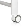 A close-up view of a white caster wheel attached to a white frame, likely part of a baby product. Anteprima dell’immagine prodotto