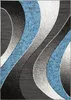 A close-up, top-down view of a modern rug with abstract wavy patterns. Náhľad obrázku produktu