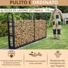 Portalegna zincato metallo da interno 223 x 25 x 115 cm Anteprima dell’immagine prodotto 3