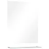 vidaXL Lustro ścienne z półką 50×60 cm szkło hartowane Podgląd zdjęcia produktu 1