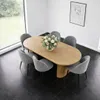 Kyoto Essgruppe Esstisch 100x210cm Natur, 6 Stühle Velours Produktbild-Vorschau 2