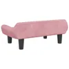 Kindersofa Rosa 70x40x24 cm Samt Produktbild-Vorschau 5
