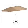 vidaXL Sonnenschirm mit Aluminium-Mast 460x270 cm Taupe Produktbild-Vorschau 8