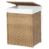 Songmics Wäschekorb Rattan 90L faltbar Natural Produktbild-Vorschau 8