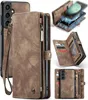 Caseme Samsung Hülle mit Zipper 2in1 Samsung S25 Plus-Braun Produktbild-Vorschau 1