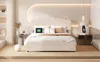 Gestoffeerd tweepersoonsbed 140 x 200 cm, met USB- en Productafbeelding-voorbeeld 8