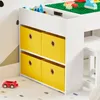 SoBuy Kindertisch mit 2 Stühlen Aufbewahrungsmöbel weiß Produktbild-Vorschau 8