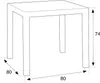 Bica Tisch Dallas Quadratisch 80x80x74 Cm Polypropylen Produktbild-Vorschau 10