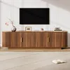 Televízna skrinka Merax so 4 dverami, nízka televízna Náhľad obrázku produktu 2