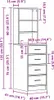 vidaXL Scaffale alto bianco, 40 x 41 x 135 cm, materiale Anteprima dell’immagine prodotto 8