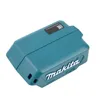 A teal colored battery adapter with the brand name 'Makita' printed on it, set against a white background. Produktbild-Vorschau