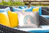 MuchoWow® Outdoor Kissen - Regenbogen - Kinder - Sterne - Produktbild-Vorschau 4