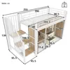 Hochbett mit Kleiderschrank, LED-Streifen, Lattenrost, Produktbild-Vorschau 6