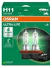 OSRAM ULTRA LIFE H11 PGJ19-2, 12V/55W (verpakking met 2 Productafbeelding-voorbeeld 1