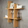 levandeo Hashtag Regal 75x75cm Wandregal Holz Kernbuche Produktbild-Vorschau 3