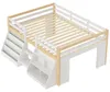 Halfhoogslaper 140x200 cm met opbergvakken, LED-verlichting Productafbeelding-voorbeeld 13