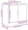 vidaXL Badezimmerschrank Artisan-Eiche 63 x 29 x 55 cm Produktbild-Vorschau 8