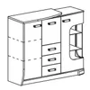 Minio, Vitrine "ROMEO 7", links, Canyon Eiche / Arusha Produktbild-Vorschau 3