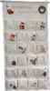 A hanging fabric advent calendar with 24 numbered pockets, each decorated with a Christmas-themed applique. Anteprima dell’immagine prodotto