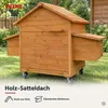 Mobiler Hühnerstall Holz mit Rampe 2 Nestboxen & Rollen Produktbild-Vorschau 13