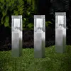 MeLiTec 3er-Set Solar-Gartenleuchte SO27, Edelstahl matt Produktbild-Vorschau 1