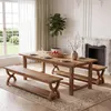 Rustikale Eingangsbank aus Massivholz, 160 cm lang Produktbild-Vorschau 5