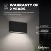 Ledvion - LED Wandleuchte Mira M Schwarz - 3000K - 12W - Produktbild-Vorschau 4