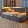 Letto imbottito Merax 90x200 cm con illuminazione a LED e Anteprima dell’immagine prodotto 3