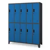 A blue and gray metal locker with 10 compartments. Produktbild-Vorschau