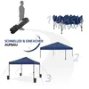 Illustration showing the setup process of a pop-up tent. Produktbild-Vorschau