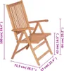 vidaXL Verstellbare Gartenstühle 2 Stk. Massivholz Teak Produktbild-Vorschau 10