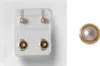 Erstohrstecker vergoldet Sterile Ohrstecker Zarge mit Perle Produktbild-Vorschau 1